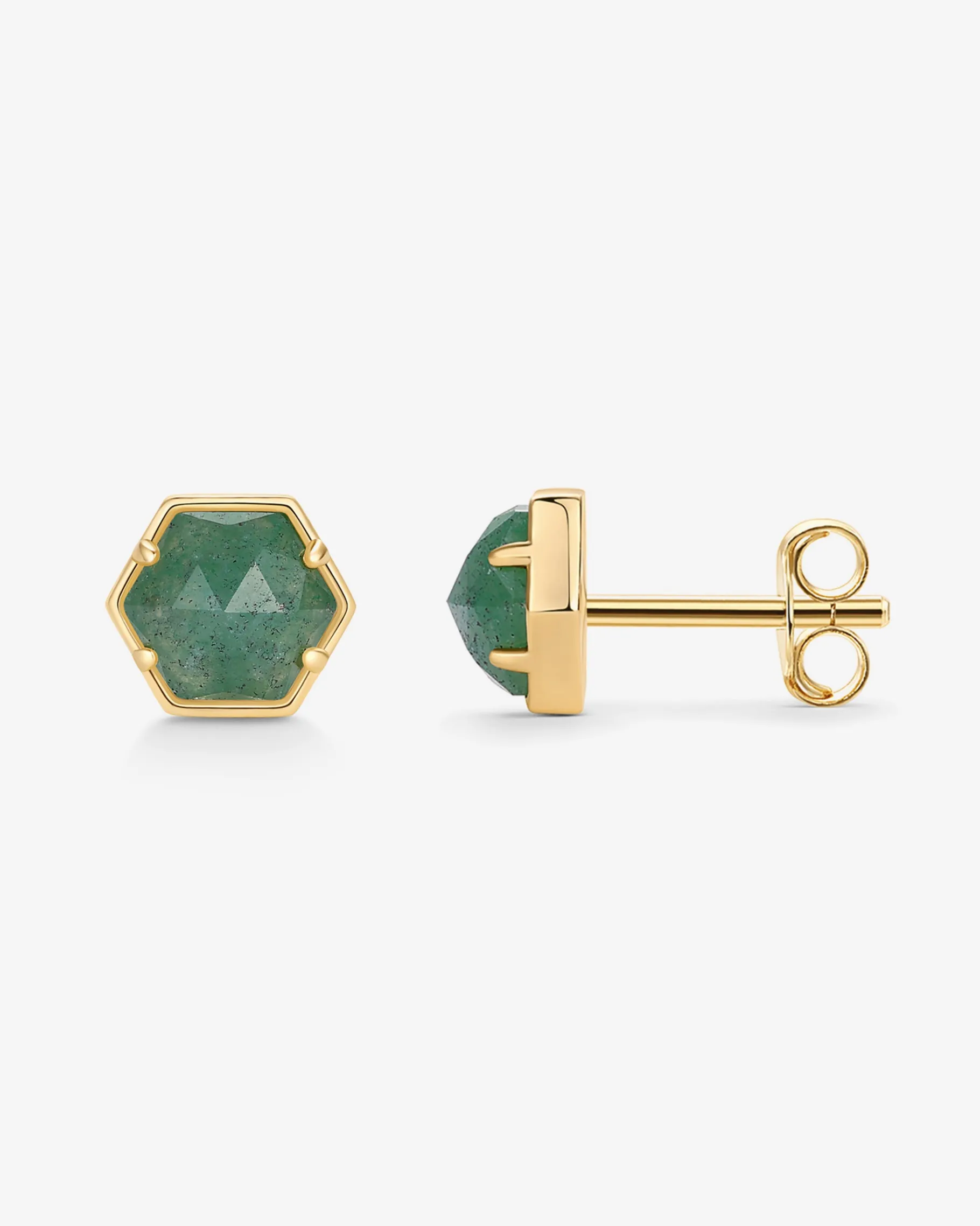 PAVOI Studs-Hexagon Gemstone Stud Earrings