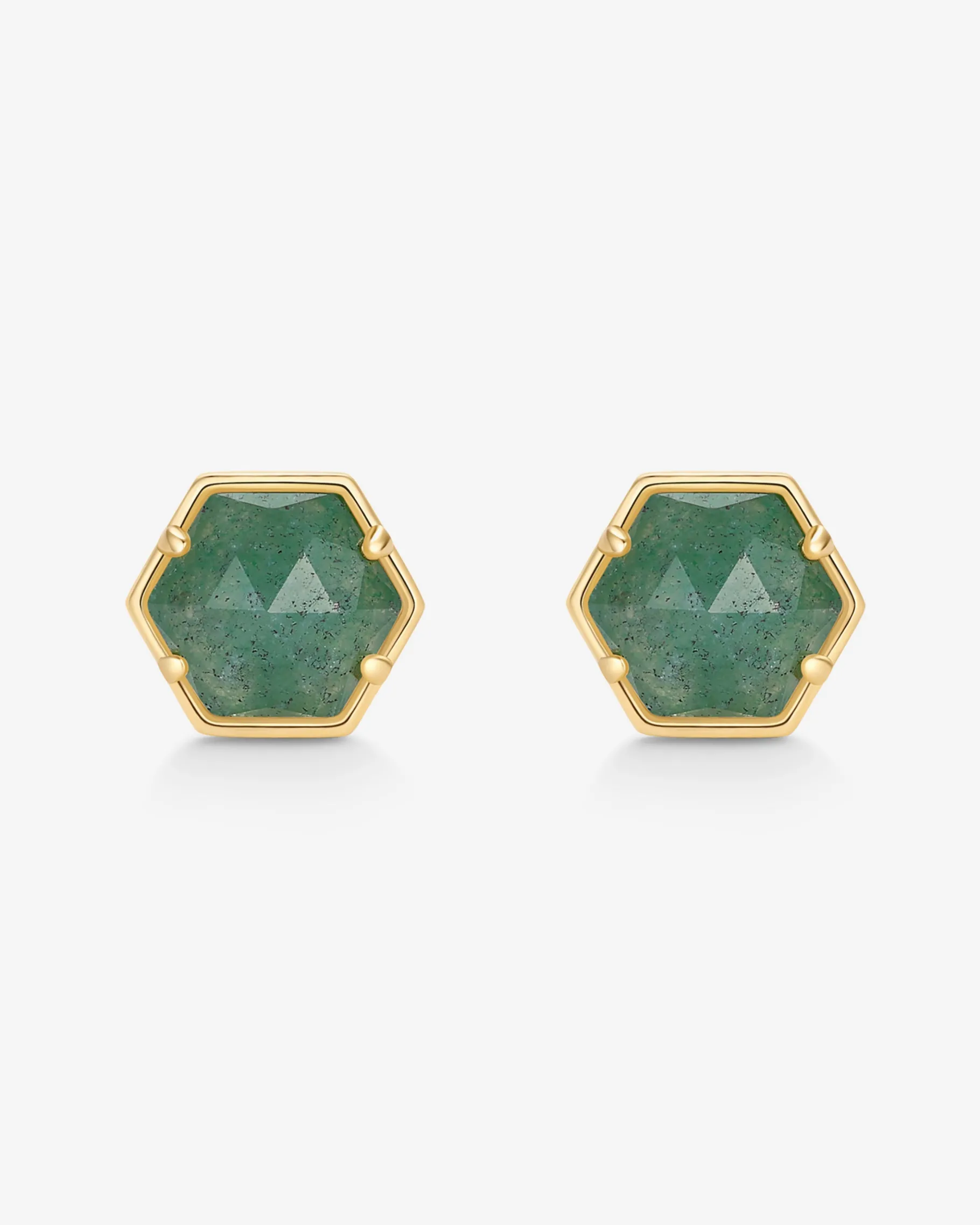 PAVOI Studs-Hexagon Gemstone Stud Earrings