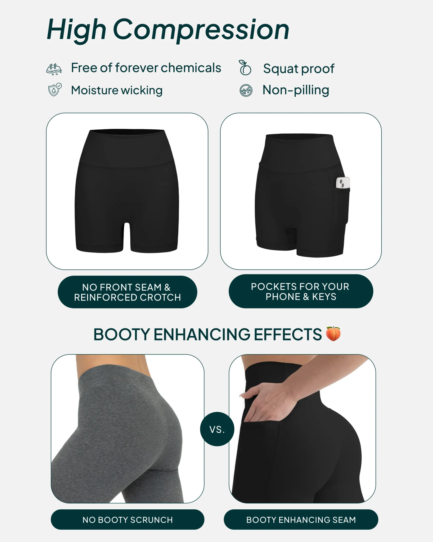 PAVOI With Pockets|6" Inseam-High-Waisted Butt Lifting 6" Biker Shorts with Pockets