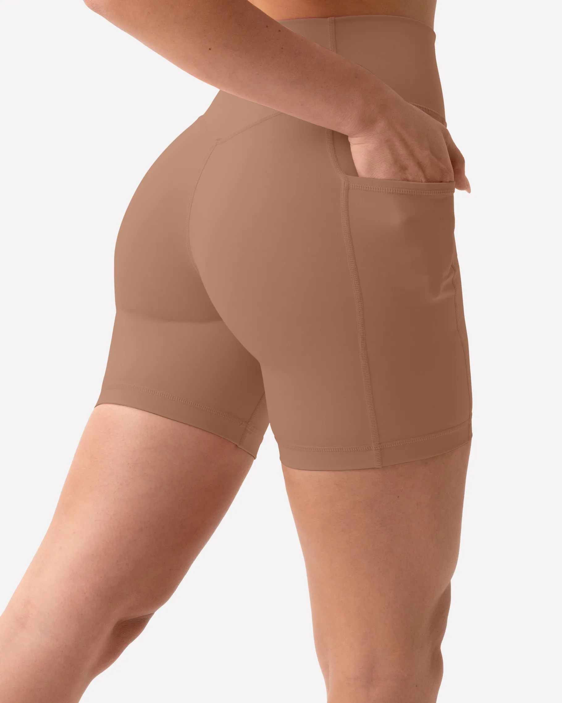PAVOI With Pockets|6" Inseam-High-Waisted Butt Lifting 6" Biker Shorts with Pockets