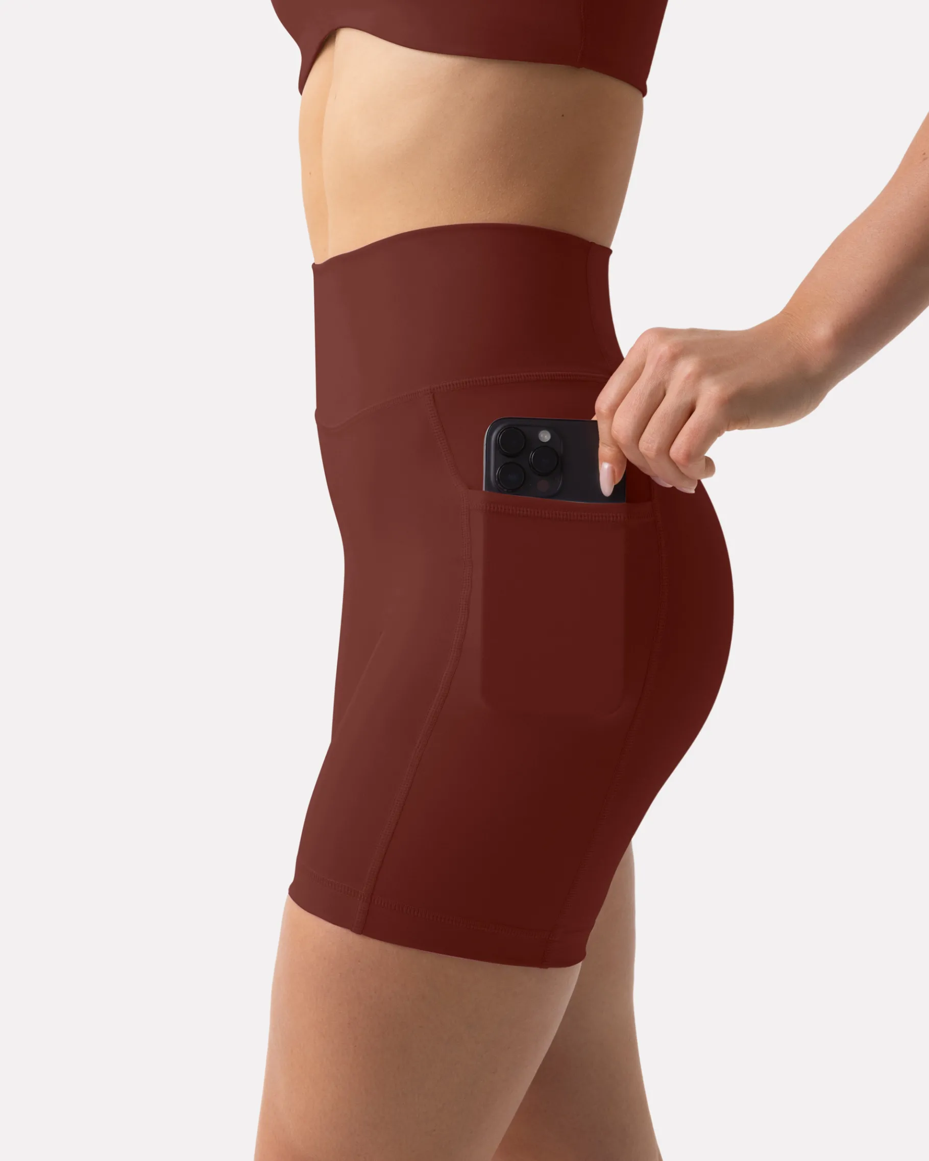PAVOI With Pockets|6" Inseam-High-Waisted Butt Lifting 6" Biker Shorts with Pockets