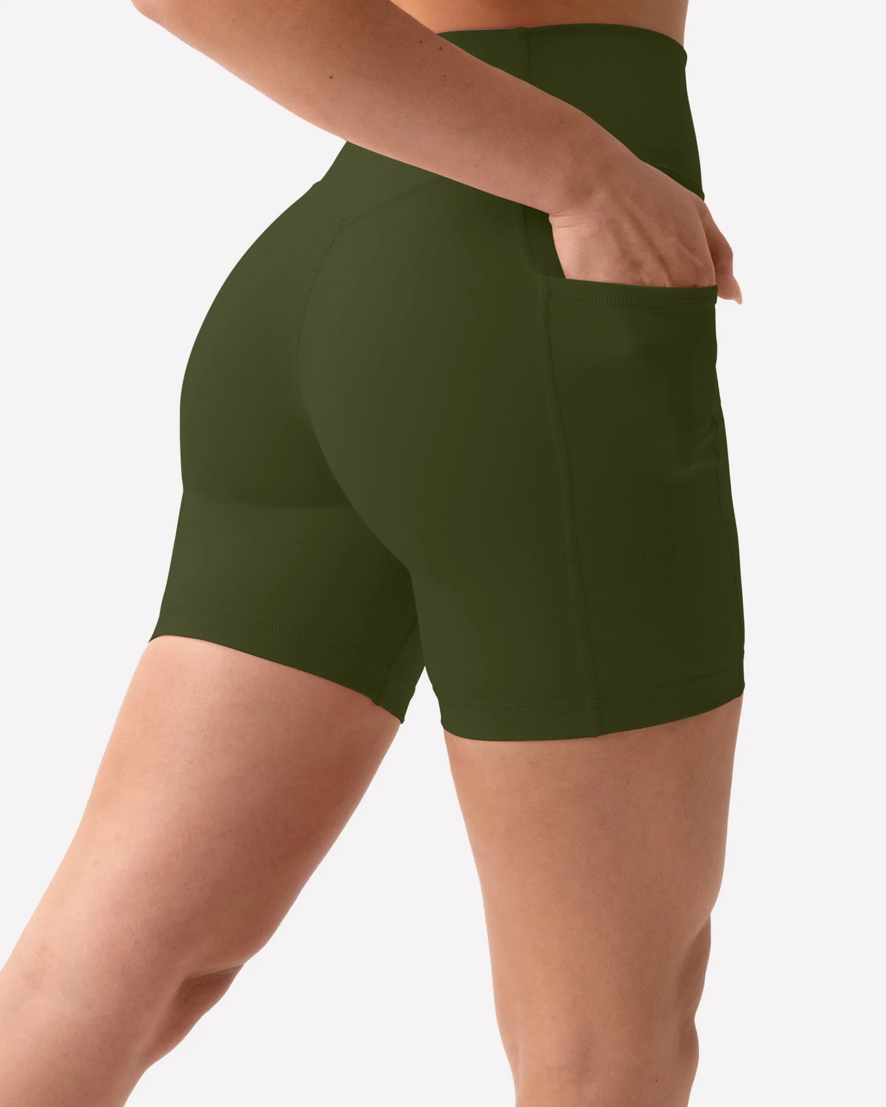 PAVOI With Pockets|6" Inseam-High-Waisted Butt Lifting 6" Biker Shorts with Pockets