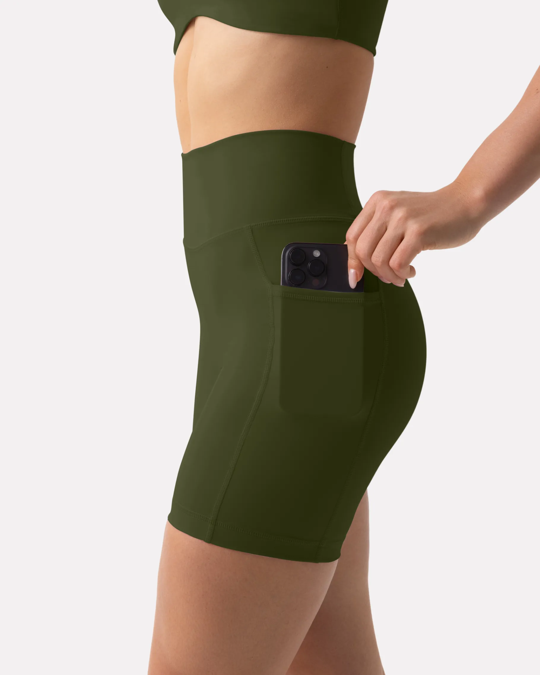 PAVOI With Pockets|6" Inseam-High-Waisted Butt Lifting 6" Biker Shorts with Pockets