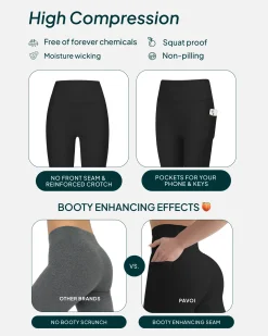PAVOI With Pockets|Leggings-High-Waisted Butt Lifting Full-Length Leggings with Pockets