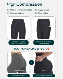 PAVOI With Pockets|Leggings-High-Waisted Butt Lifting Full-Length Leggings with Pockets