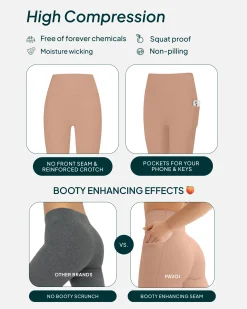 PAVOI With Pockets|Leggings-High-Waisted Butt Lifting Full-Length Leggings with Pockets