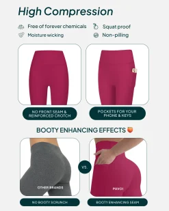 PAVOI With Pockets|Tall Length-High-Waisted Butt Lifting Tall-Length Leggings with Pockets