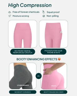 PAVOI With Pockets|Tall Length-High-Waisted Butt Lifting Tall-Length Leggings with Pockets