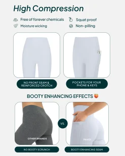 PAVOI With Pockets|Tall Length-High-Waisted Butt Lifting Tall-Length Leggings with Pockets