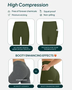 PAVOI With Pockets|Tall Length-High-Waisted Butt Lifting Tall-Length Leggings with Pockets
