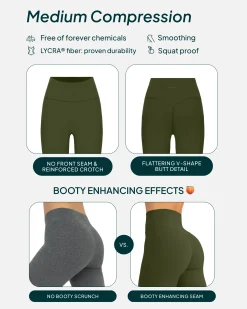 PAVOI Full Length|Leggings-High-Waisted Butt Lifting Full-Length Yoga Leggings