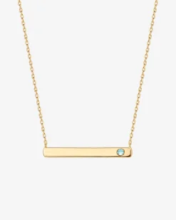 PAVOI Pendants-Horizontal Birthstone Bar Necklace