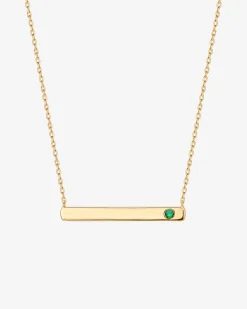 PAVOI Pendants-Horizontal Birthstone Bar Necklace