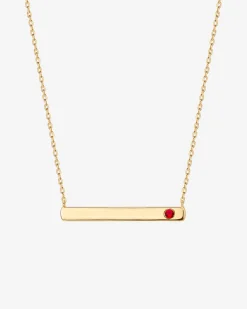 PAVOI Pendants-Horizontal Birthstone Bar Necklace
