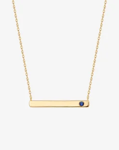 PAVOI Pendants-Horizontal Birthstone Bar Necklace