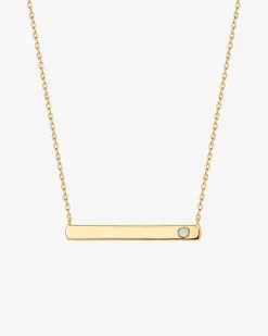 PAVOI Pendants-Horizontal Birthstone Bar Necklace