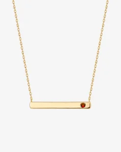 PAVOI Pendants-Horizontal Birthstone Bar Necklace