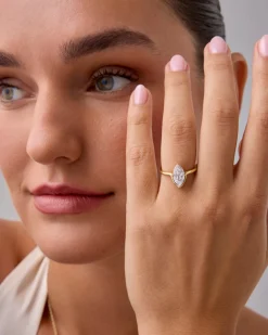 PAVOI Engagement-I Love Love Marquise Ring