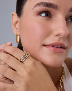 PAVOI Statement|Statement-Interlocked Two-Toned Ring