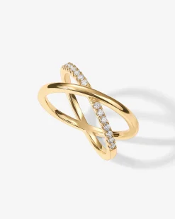PAVOI Stackable-Julie Cross Ring