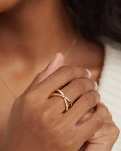PAVOI Stackable-Julie Cross Ring