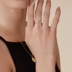 PAVOI Stackable-Julie Cross Ring