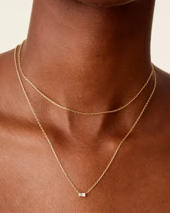 PAVOI Pendants|Layered-Layered Baguette Pendant Necklace