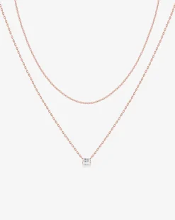 PAVOI Pendants|Layered-Layered Baguette Pendant Necklace