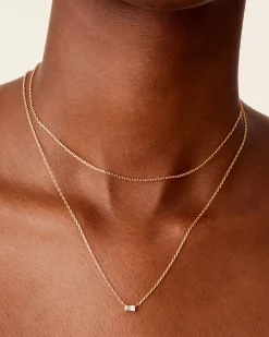 PAVOI Pendants|Layered-Layered Baguette Pendant Necklace