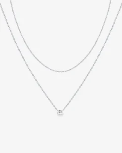 PAVOI Pendants|Layered-Layered Baguette Pendant Necklace