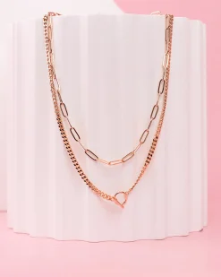 PAVOI Layered|Chains-Layered Chain Circle Necklace
