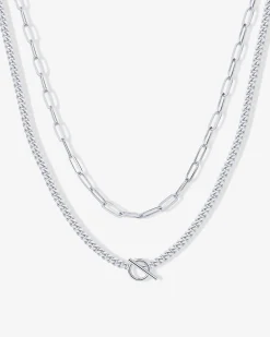 PAVOI Layered|Chains-Layered Chain Circle Necklace