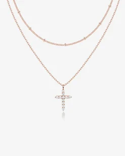 PAVOI Pendants|Layered-Layered Cross Pendant Necklace