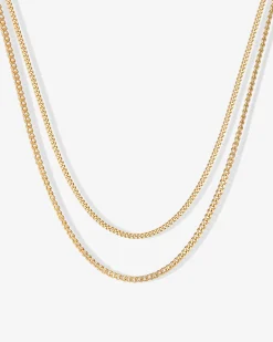 PAVOI Layered|Chains-Layered Curb Link Chain Necklace