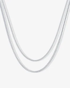 PAVOI Layered|Chains-Layered Curb Link Chain Necklace