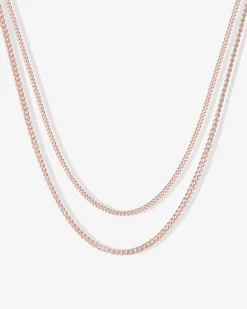 PAVOI Layered|Chains-Layered Curb Link Chain Necklace