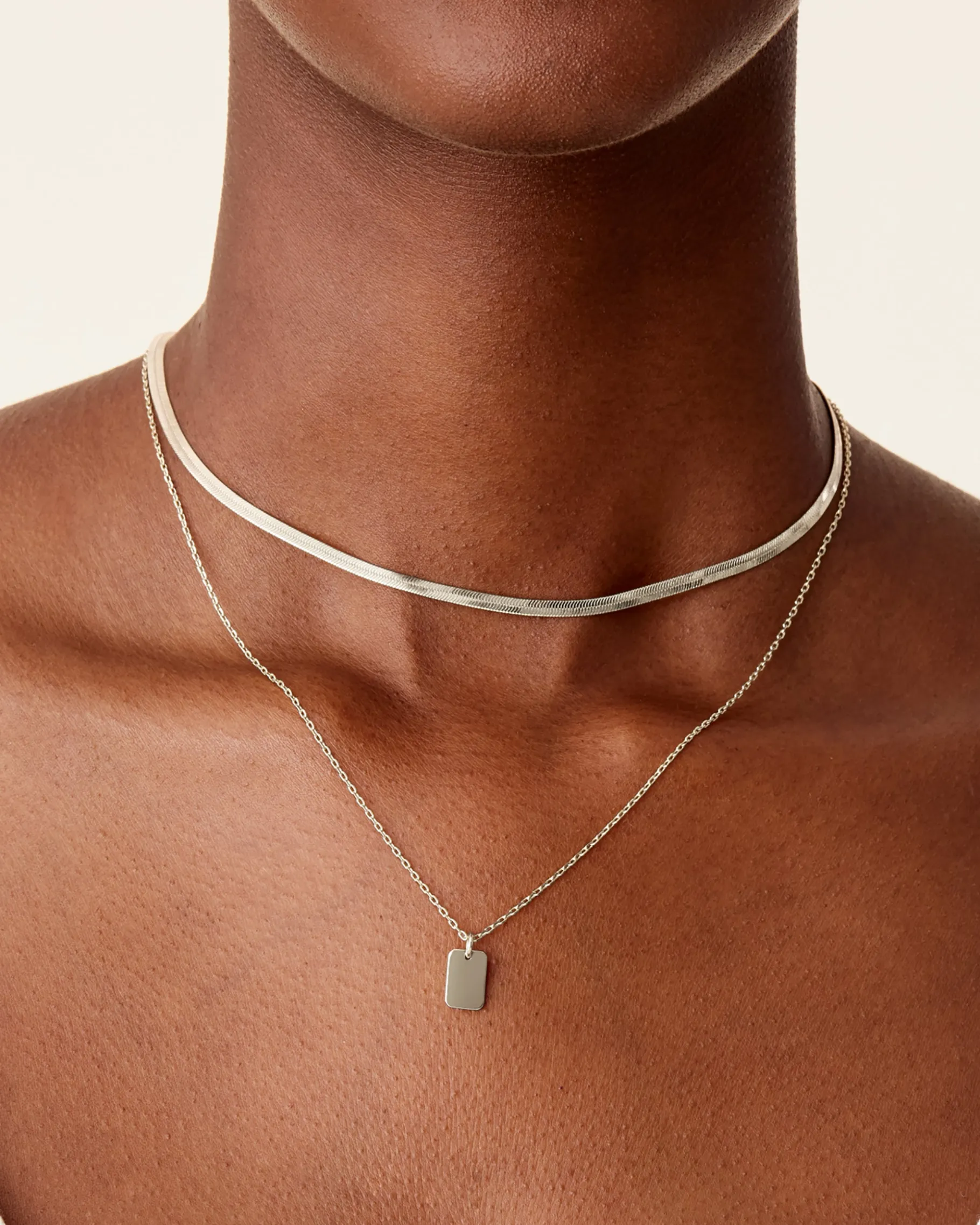 PAVOI Pendants|Layered-Layered Dog Tag Pendant Necklace