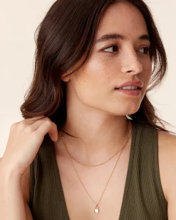 PAVOI Pendants|Layered-Layered Lock Pendant Necklace