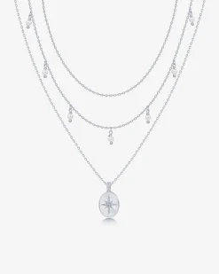 PAVOI Pearls|Pendants-Layered North Star Pendant Necklace