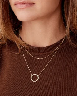PAVOI Pendants|Layered-Layered Open Circle Pendant Necklace