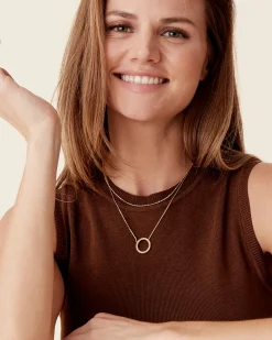 PAVOI Pendants|Layered-Layered Open Circle Pendant Necklace