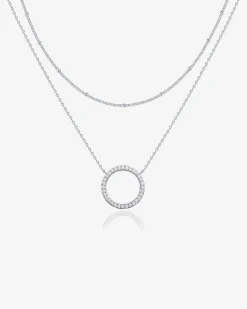 PAVOI Pendants|Layered-Layered Open Circle Pendant Necklace
