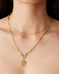 PAVOI Pendants|Layered-Layered Pendant Paperclip Necklace