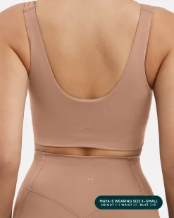 PAVOI Medium Support Bras|Bras-Longline Square Neck Medium-Support Padded Sports Bra