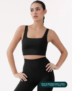 PAVOI Medium Support Bras|Bras-Longline Square Neck Medium-Support Padded Sports Bra