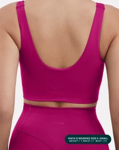 PAVOI Medium Support Bras|Bras-Longline Square Neck Medium-Support Padded Sports Bra