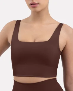PAVOI Medium Support Bras|Bras-Longline Square Neck Medium-Support Padded Sports Bra
