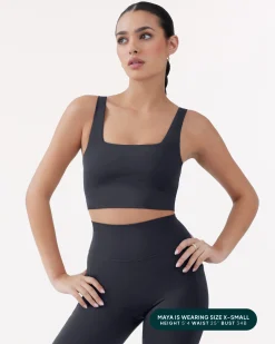 PAVOI Medium Support Bras|Bras-Longline Square Neck Medium-Support Padded Sports Bra