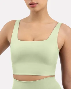 PAVOI Medium Support Bras|Bras-Longline Square Neck Medium-Support Padded Sports Bra