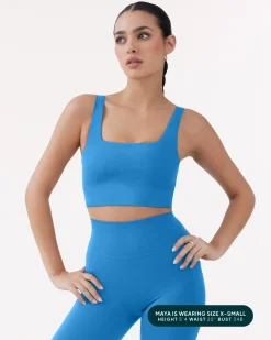 PAVOI Medium Support Bras|Bras-Longline Square Neck Medium-Support Padded Sports Bra